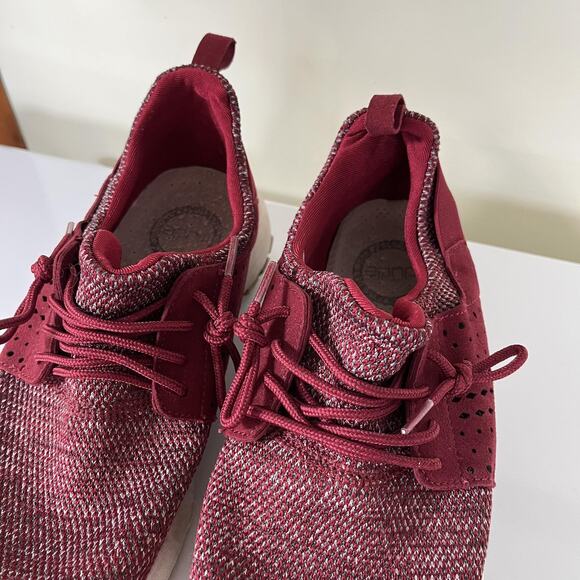 Hey Dude Shoes Womens Size 9 Red Knit Lightweight Casual Lace Up Foam Sneakers - Picture 4 of 9